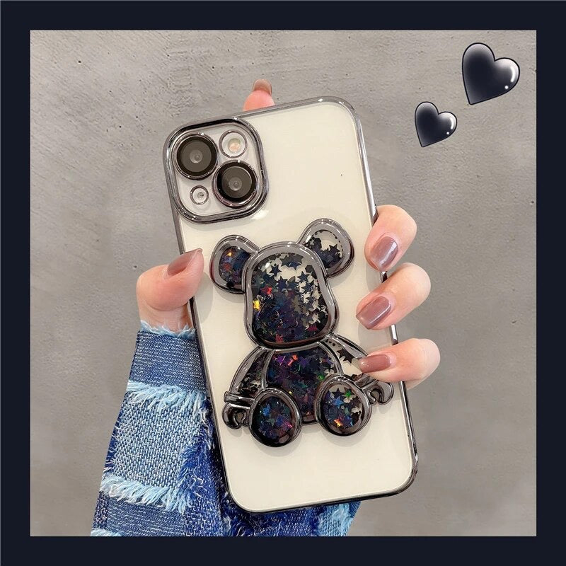 Glitzer Bärchen - iPhone 12 Pro Handyhülle
