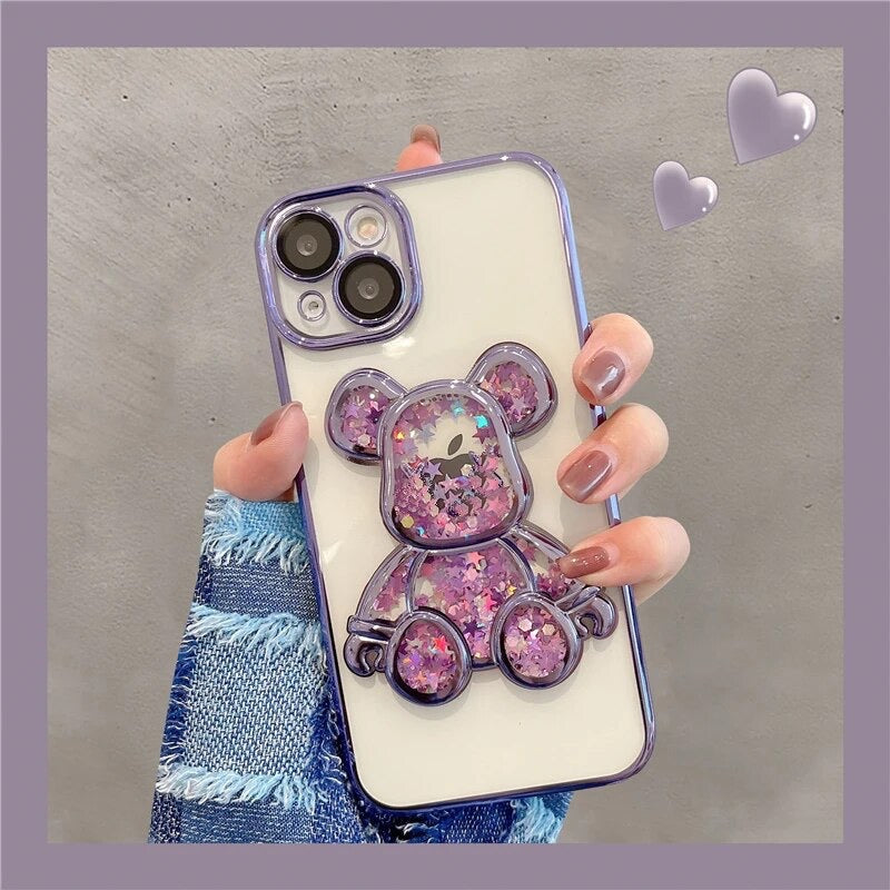 Glitzer Bärchen - iPhone 12 Pro Handyhülle