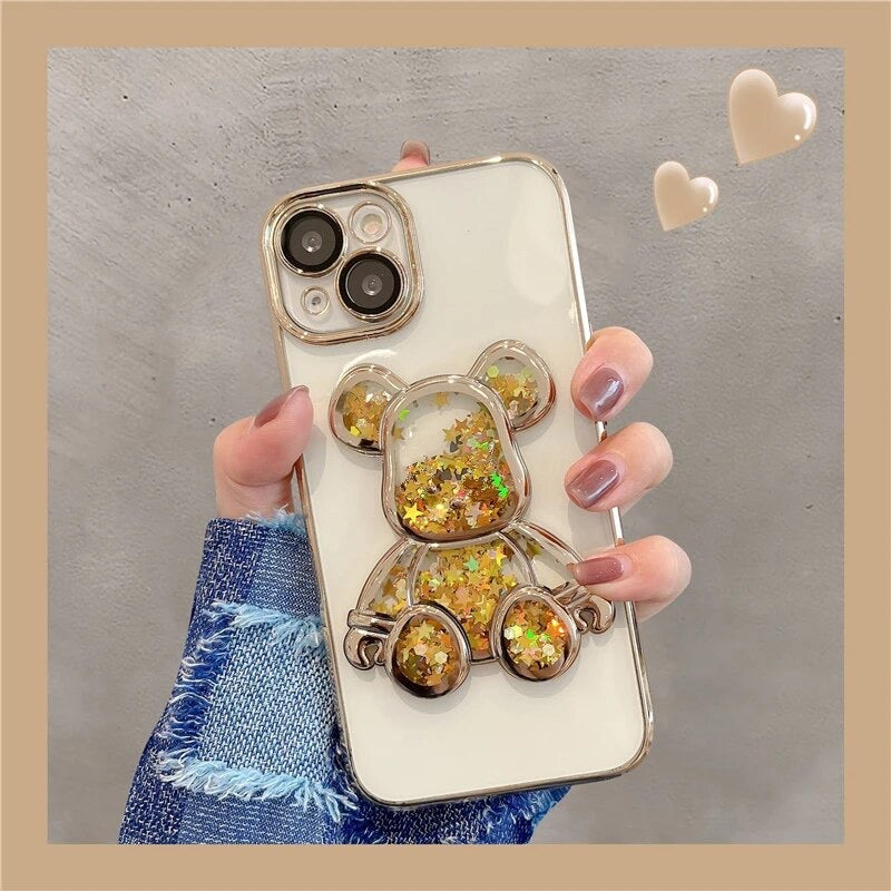 Glitzer Bärchen - iPhone 12 Pro Handyhülle