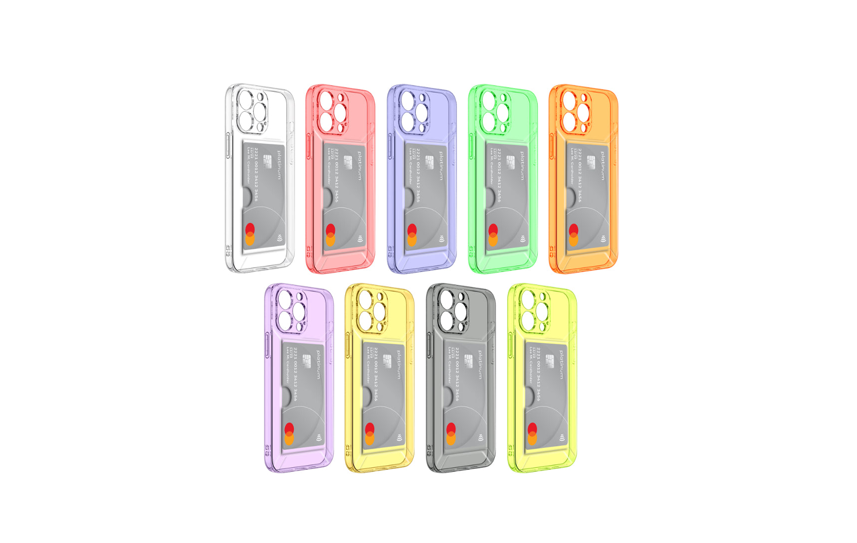 Colourful mit Kartenhalterung  - iPhone 11 Handyhülle