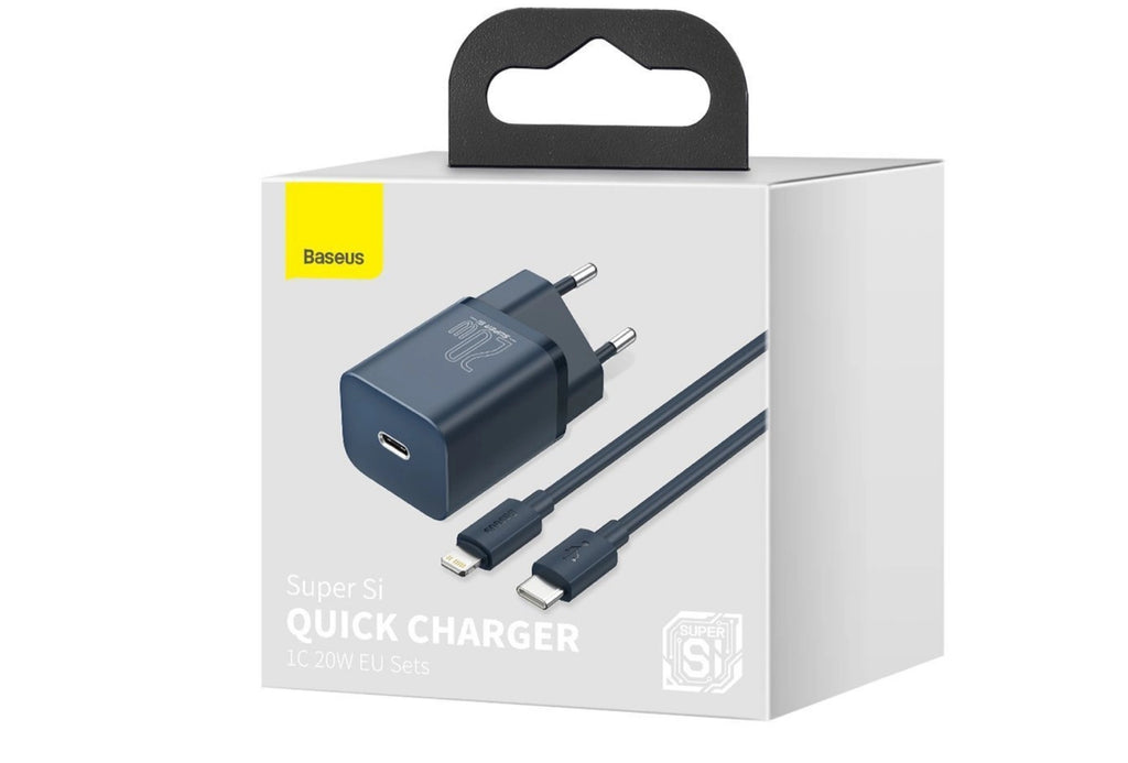 Baseus super schnelles Ladegerät USB C / 20W inkl. Kabel USB C / 1m