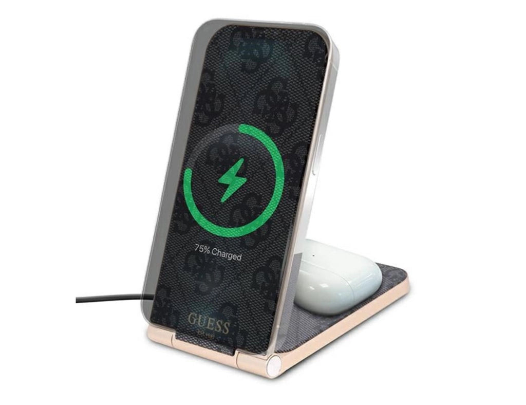 Guess faltbares induktives Ladegerät 4G Pattern Kollektion MagSafe
