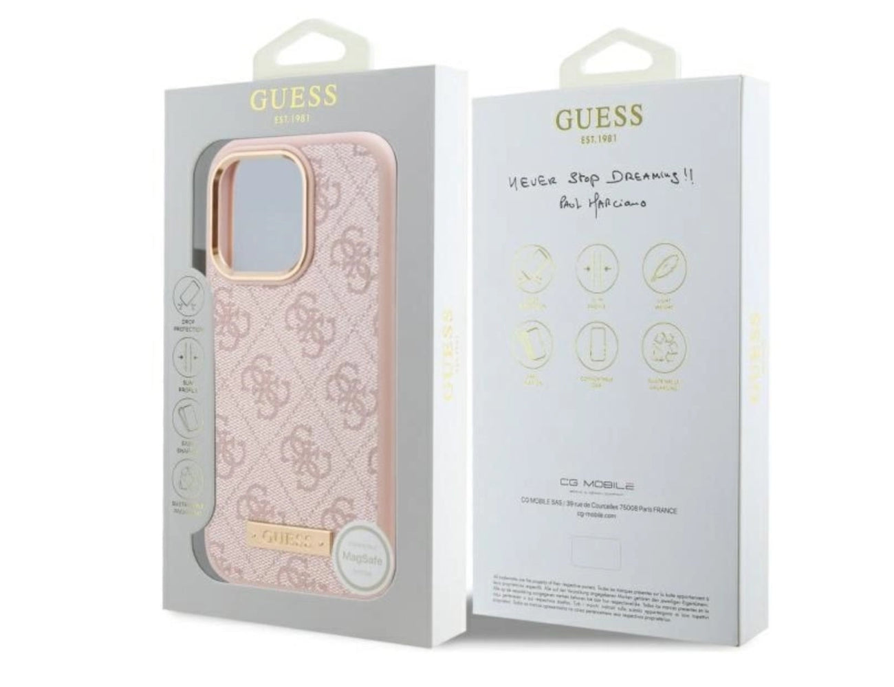 Guess Handyhülle 4G Logo Plate MagSafe Kollektion - iPhone 16 Pro