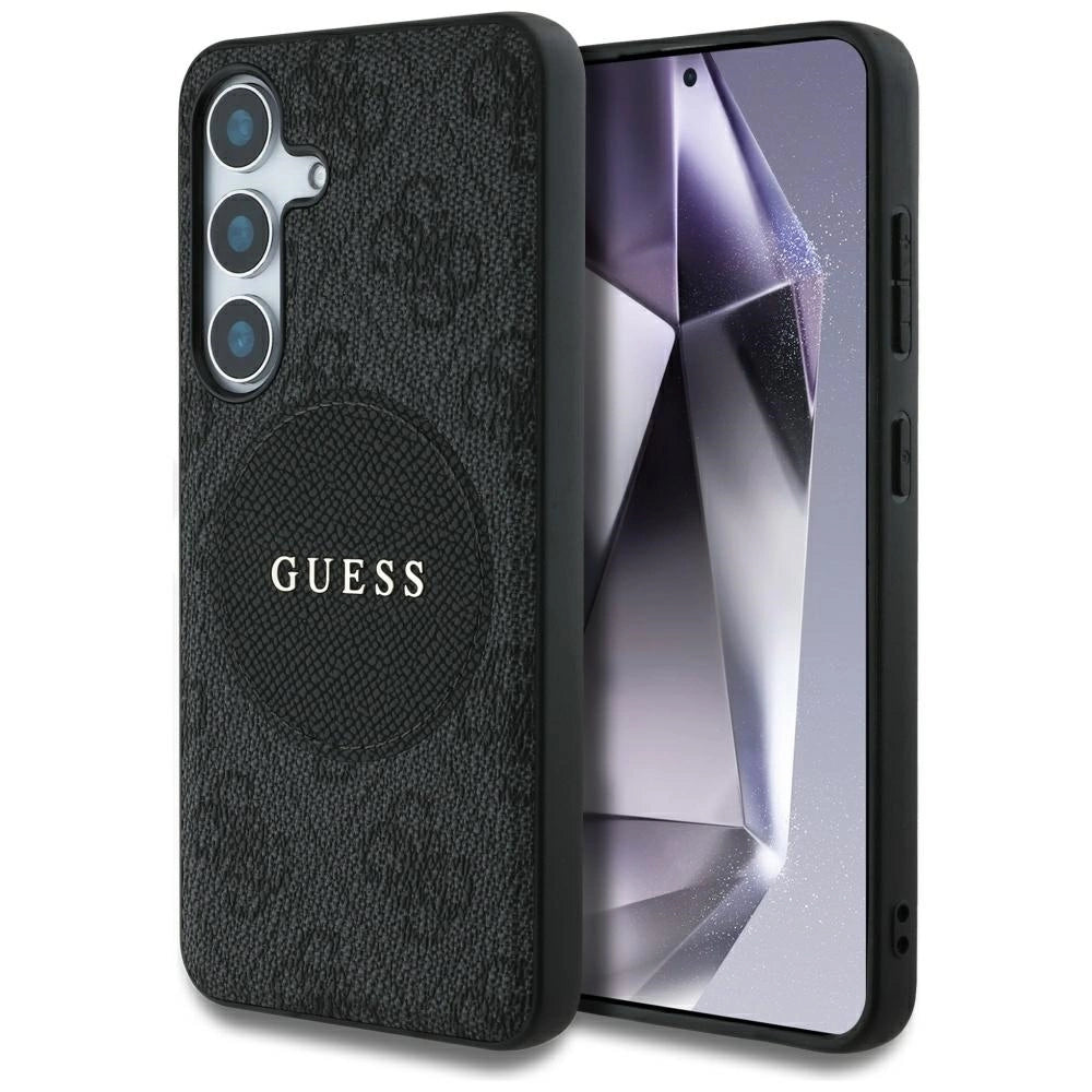 Guess Handyhülle 4G Round Patch Classic Logo MagSafe Kollektion - Samsung Galaxy S25