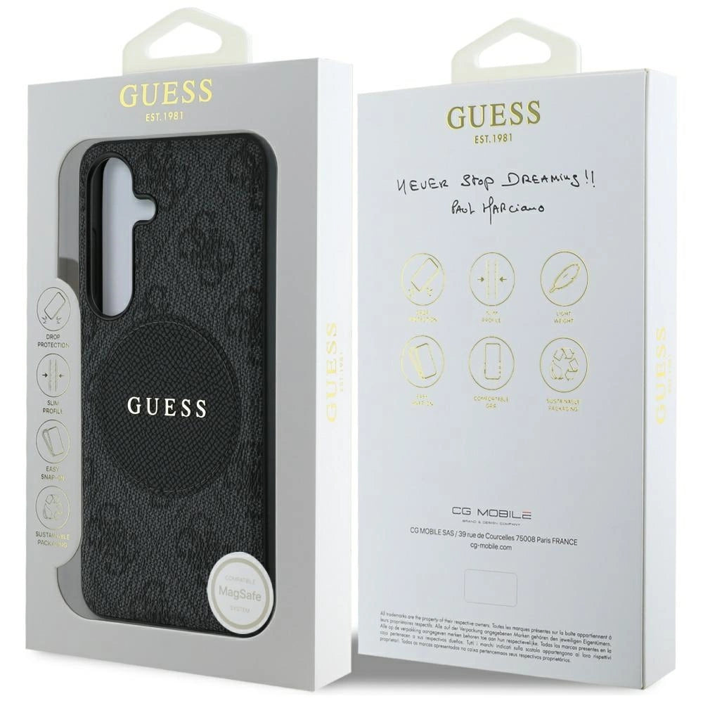 Guess Handyhülle 4G Round Patch Classic Logo MagSafe Kollektion - Samsung Galaxy S25
