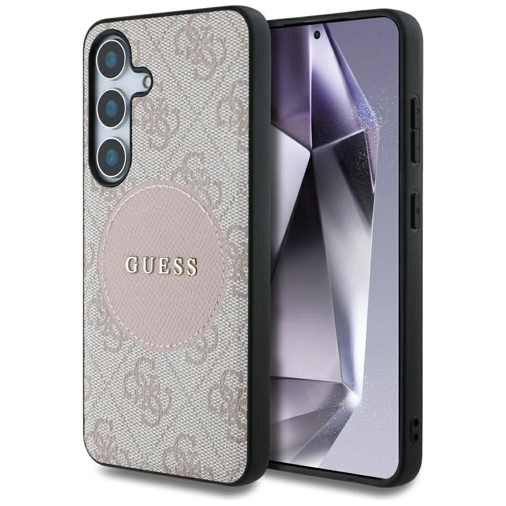 Guess Handyhülle 4G Round Patch Classic Logo MagSafe Kollektion - Samsung Galaxy S25 Plus