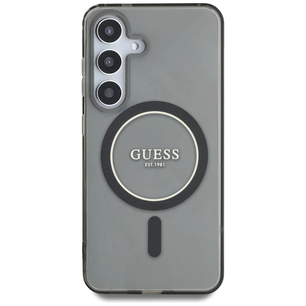 Guess Handyhülle Glitter Circle Classic Logo MagSafe Kollektion - Samsung Galaxy S25
