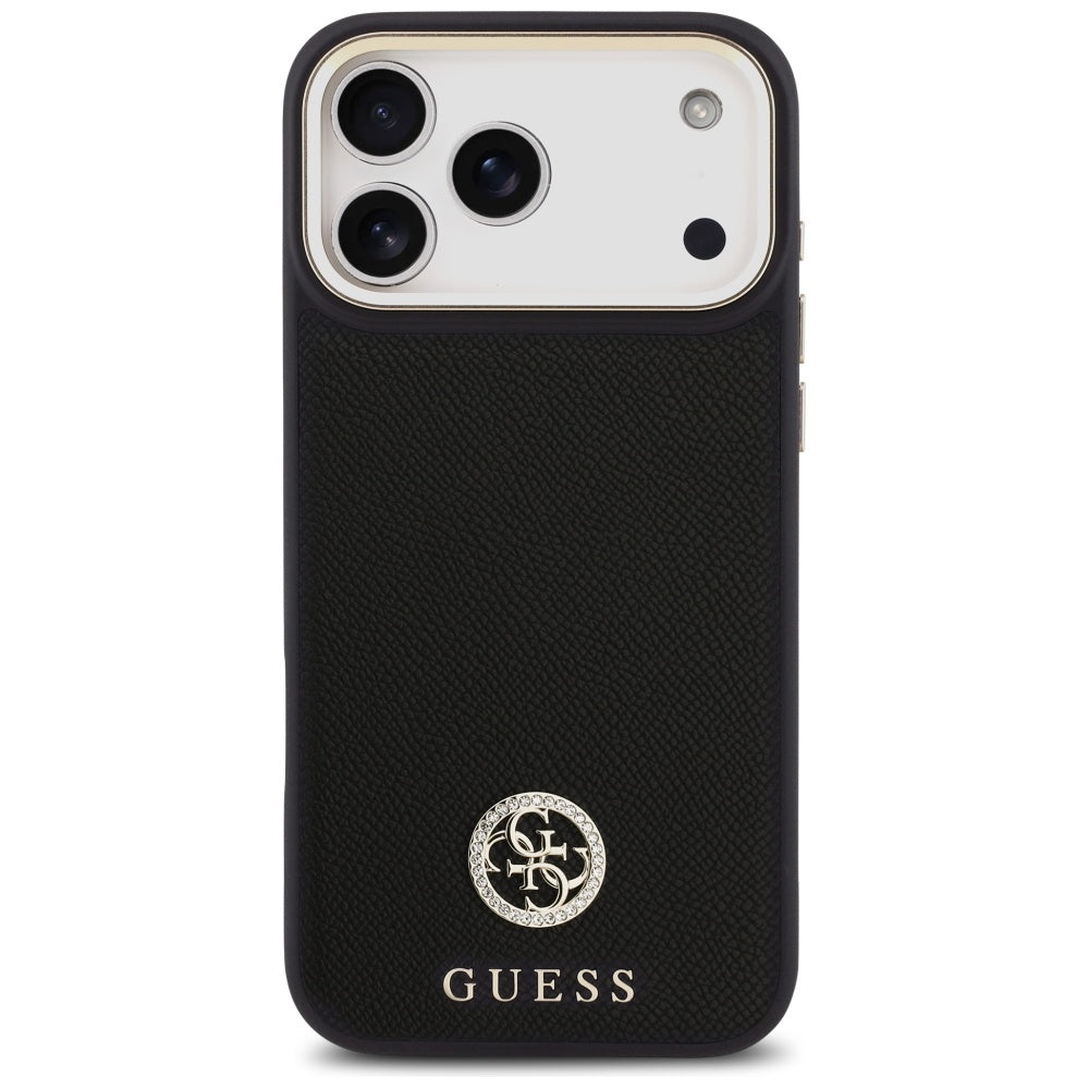 Guess Handyhülle Grained Strass Logo MagSafe - iPhone 17 Pro Max