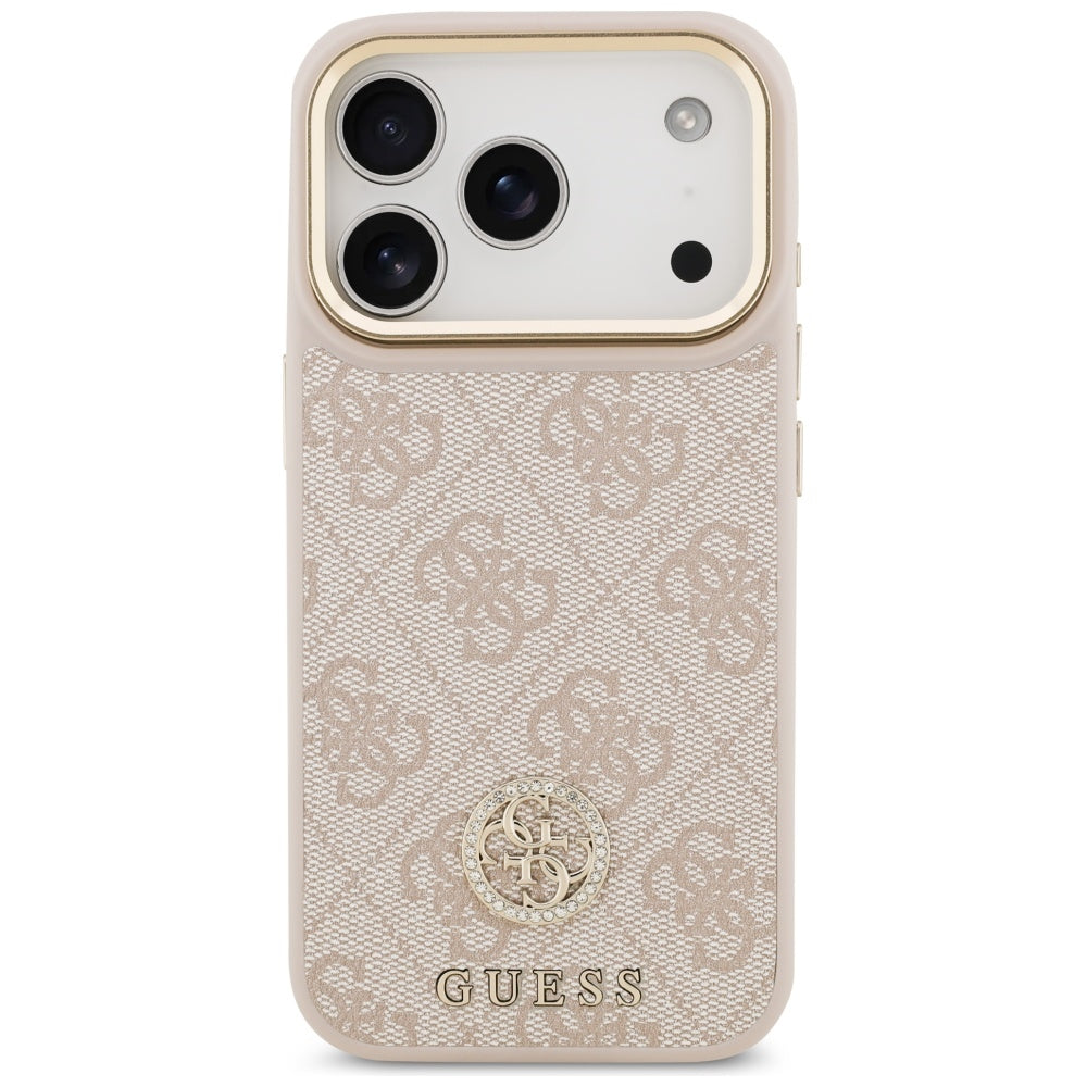 Guess Handyhülle Grained Strass Logo MagSafe - iPhone 17 Pro