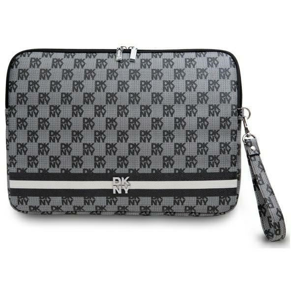 DKNY Sleeve Laptoptasche mit Karomuster und bedruckten Streifen - 16 Zoll