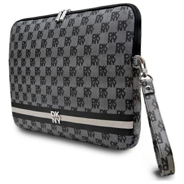 DKNY Sleeve Laptoptasche mit Karomuster und bedruckten Streifen - 16 Zoll