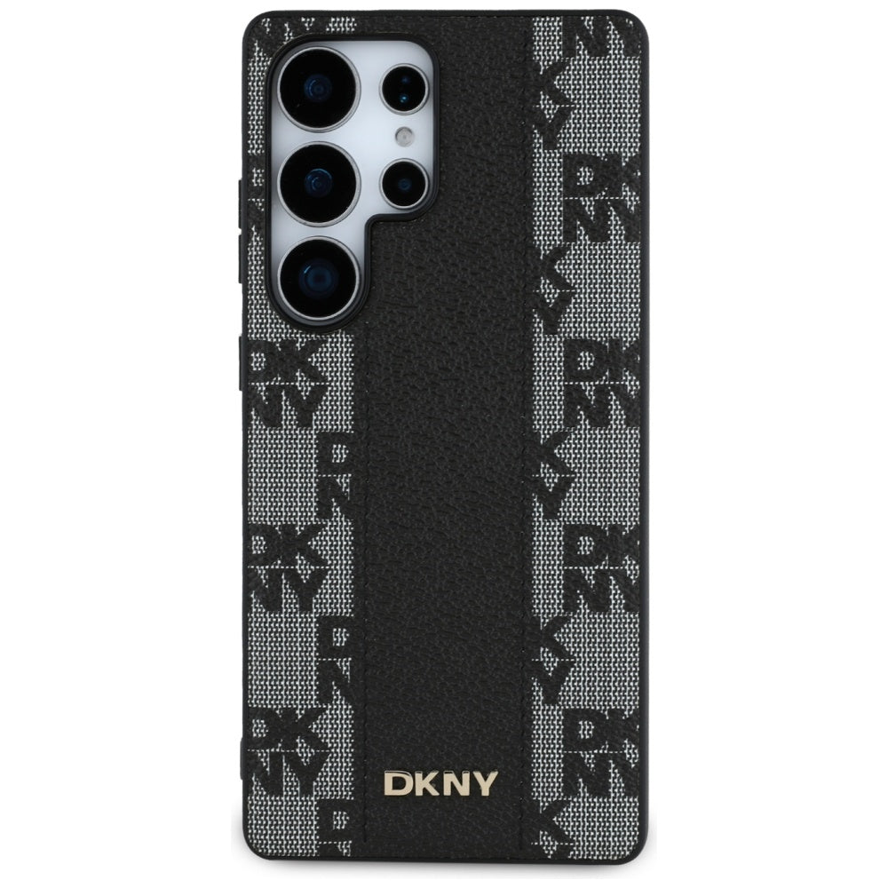 DKNY Handyhülle Leder-MagSafe mit kariertem Monomuster - Samsung Galaxy S25 Ultra
