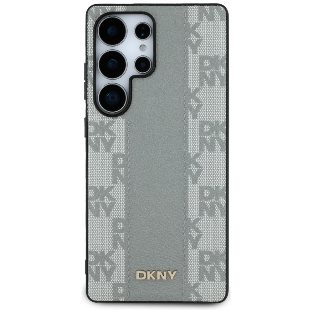 DKNY Handyhülle Leder-MagSafe mit kariertem Monomuster - Samsung Galaxy S25 Ultra