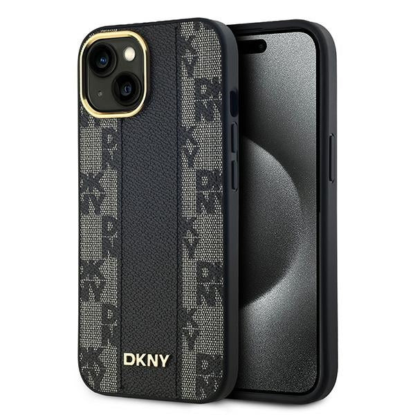 DKNY Handyhülle Leder-MagSafe mit kariertem Monomuster - iPhone 13