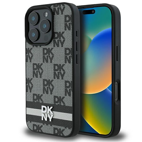 DKNY Handyhülle Checkered Pattern Printed Stripes- iPhone 16 Pro