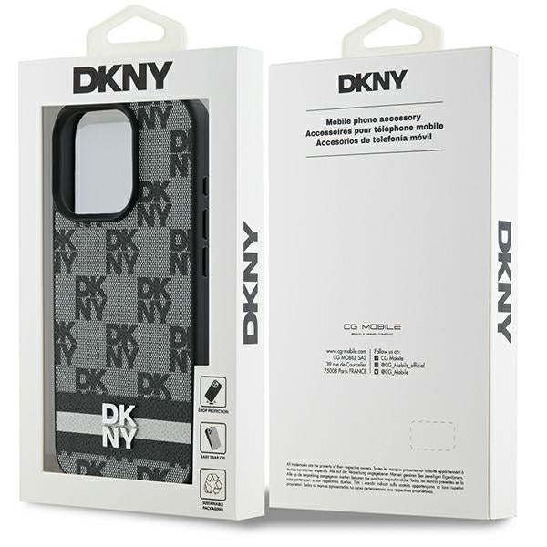 DKNY Handyhülle Checkered Pattern Printed Stripes- iPhone 16 Pro