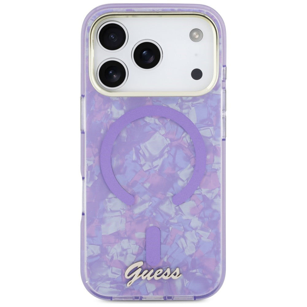 Guess Handyhülle IML Script Metal MagSafe Kollektion - iPhone 17 Pro Max