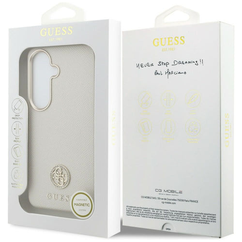 Guess Handyhülle Grained Strass Logo MagSafe - Samsung Galaxy S26