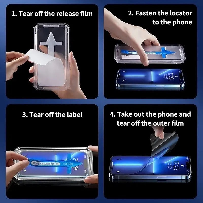 Easy Fit Full Screen Tempered Glass mit Montageständer