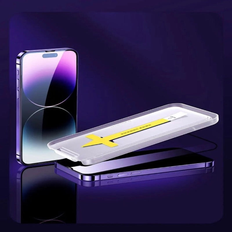 Easy Fit Full Screen Tempered Glass mit Montageständer